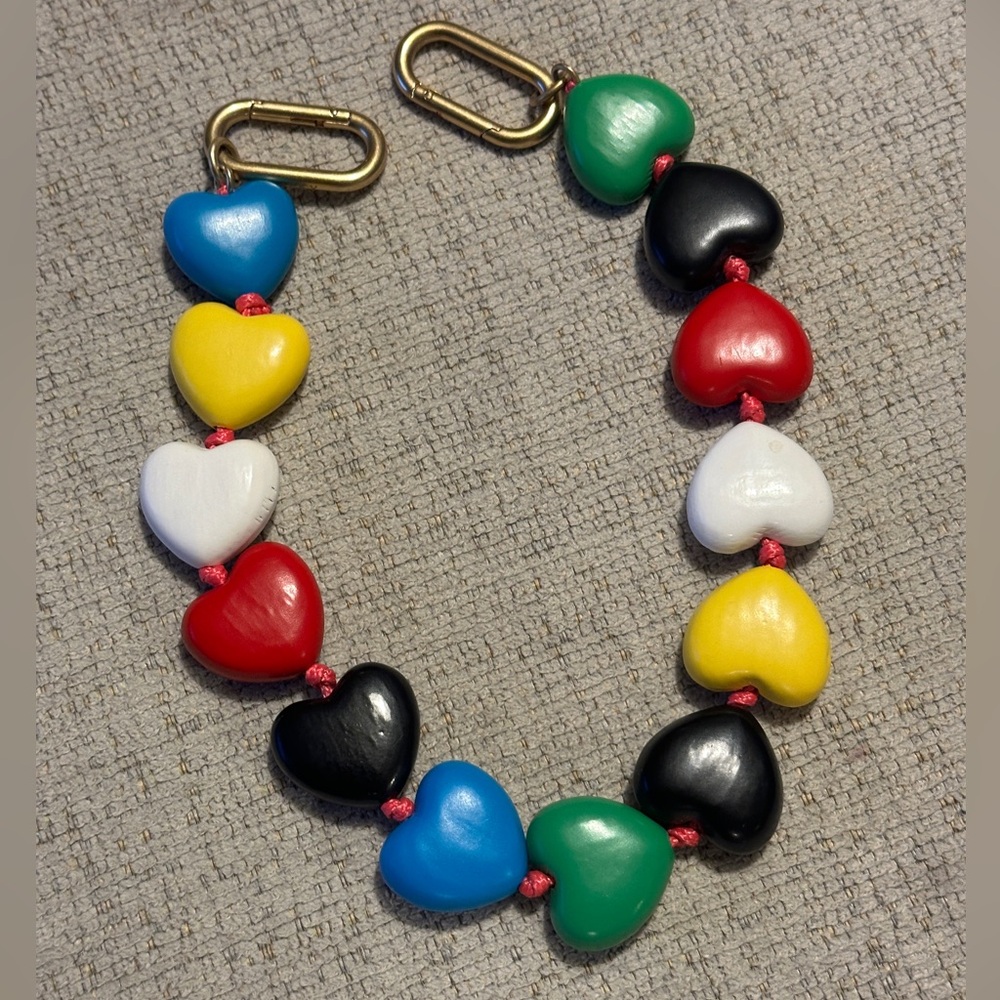 Clare V. Multi-color Heart Collar